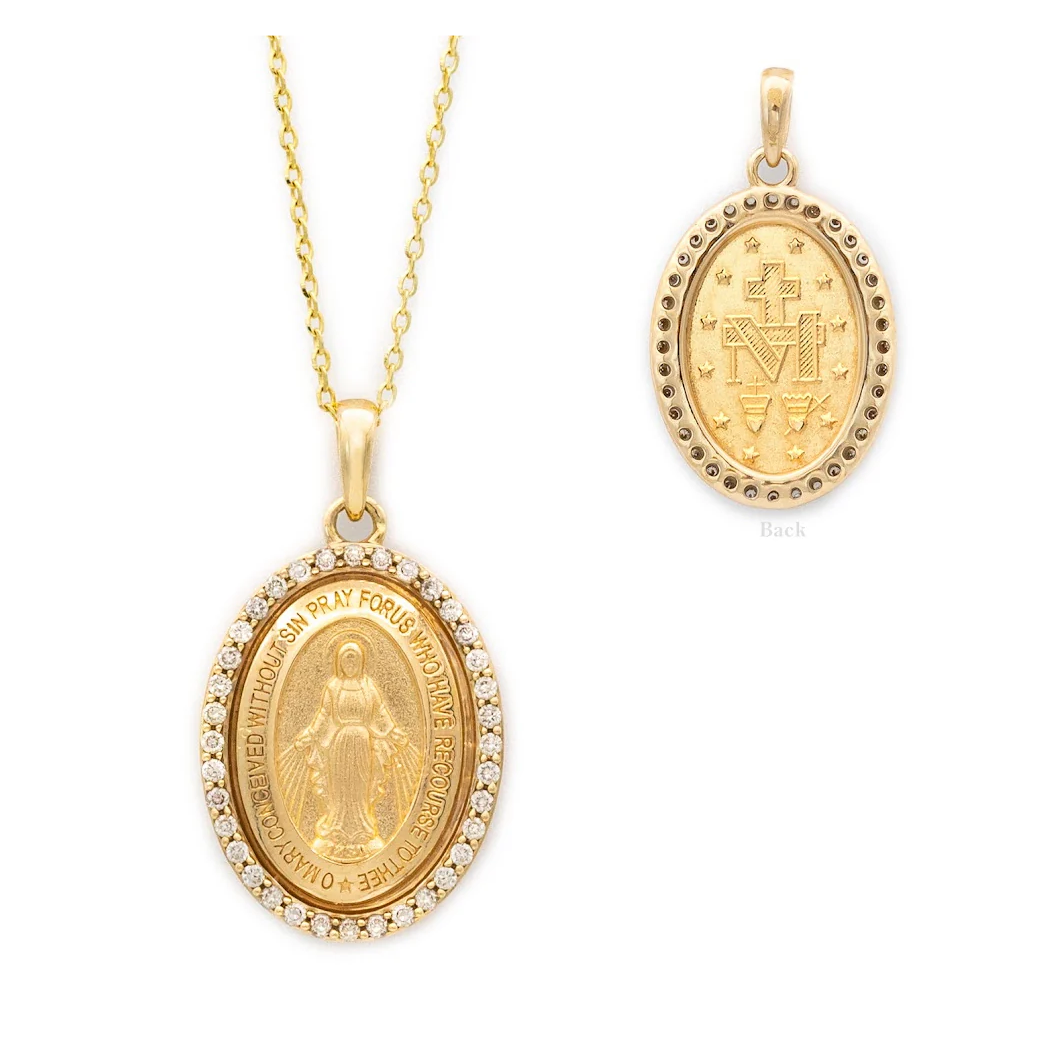 Milagrosa Diamond Halo Necklace - SHOPKURY.COM