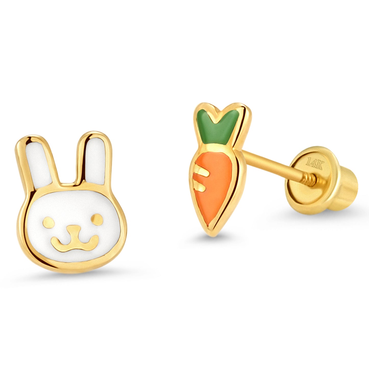 Bunny and Carrot Stud Earrings - SHOPKURY.COM