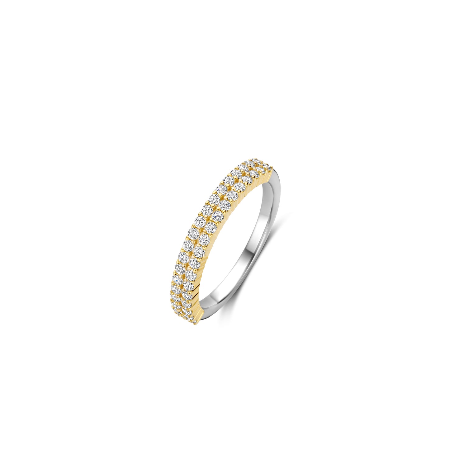 Double Row Zirconias Golden Ring - SHOPKURY.COM