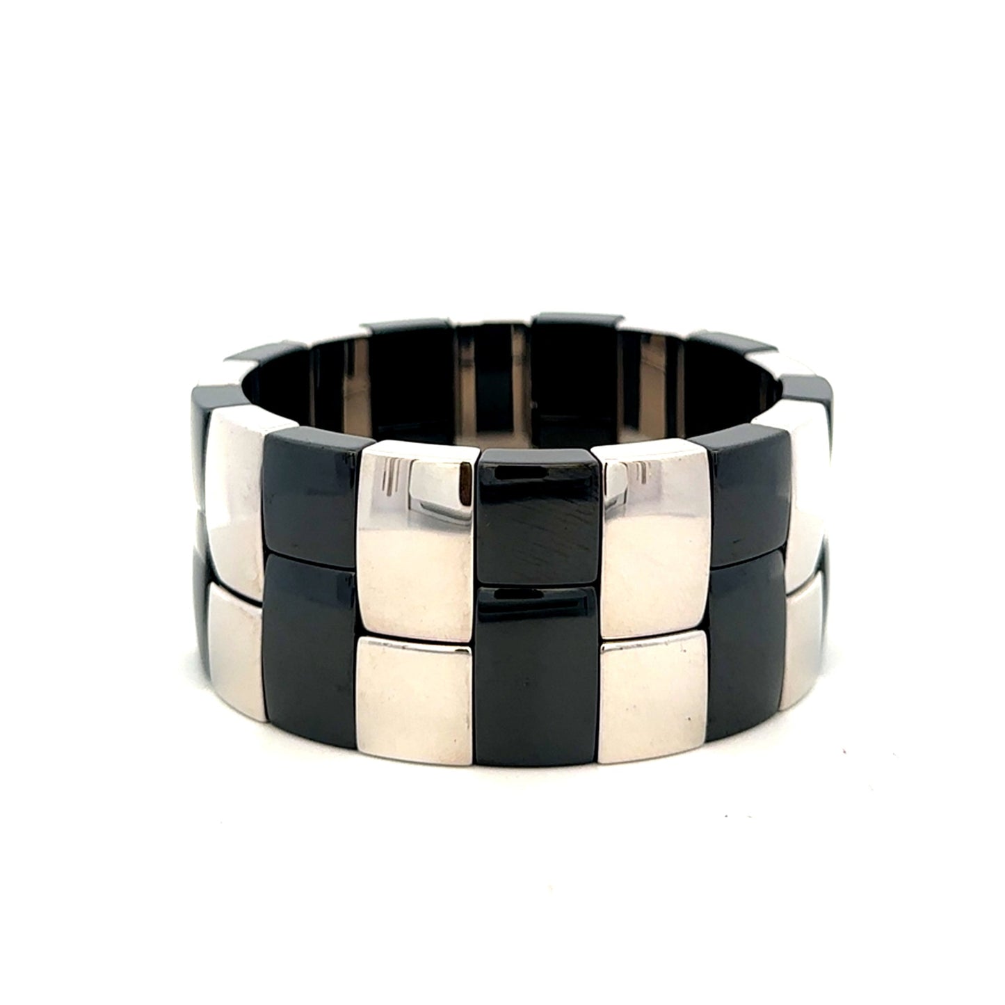 Aura Black Ceramic and White Gold Bracelet - SHOPKURY.COM