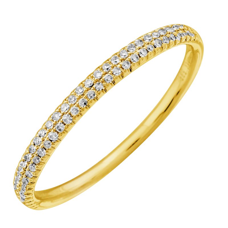 .16CT Round Cut Natural Diamonds Ring in Yellow Gold by KURY COLLECTION