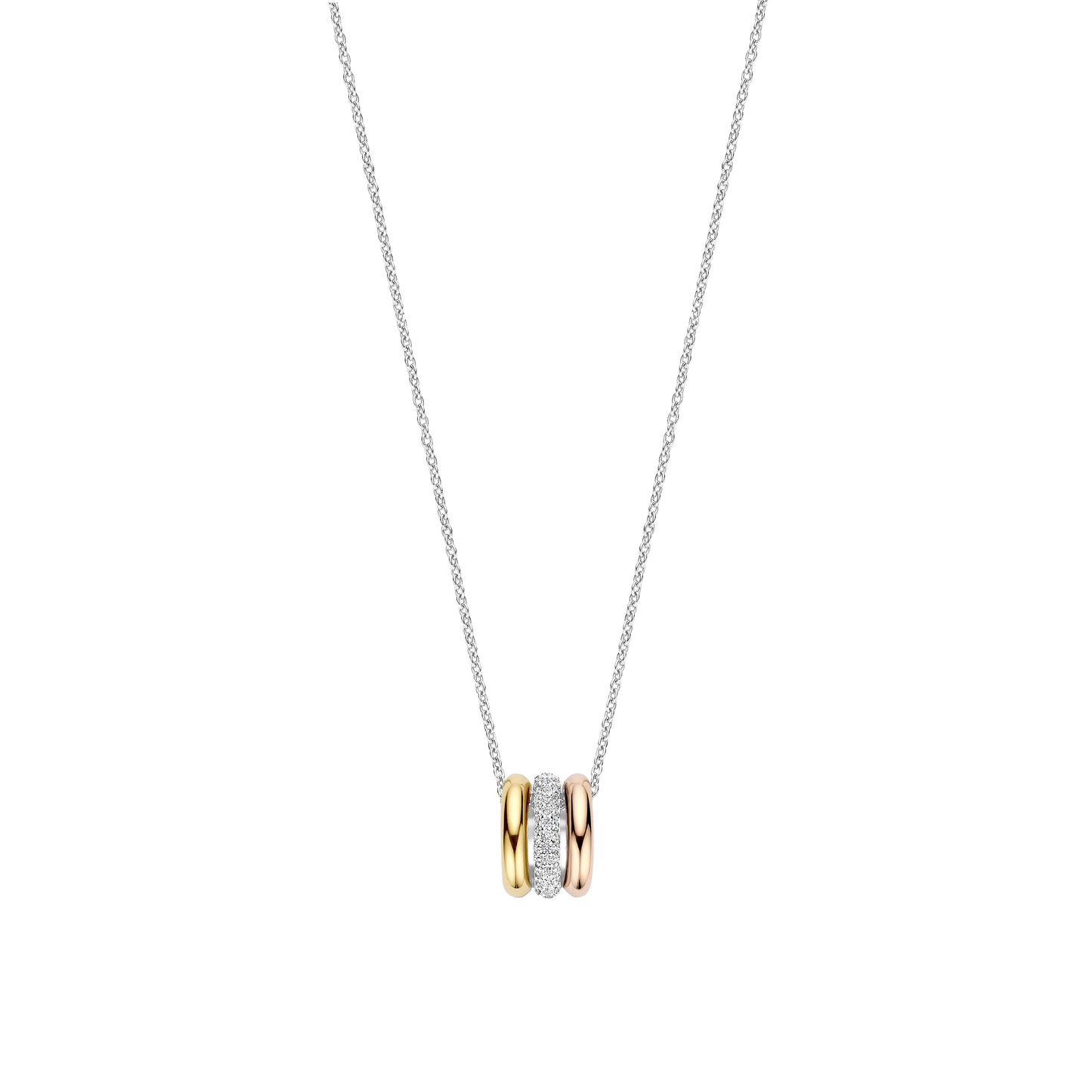 Tricolor Iconic Necklace by TI SENTO