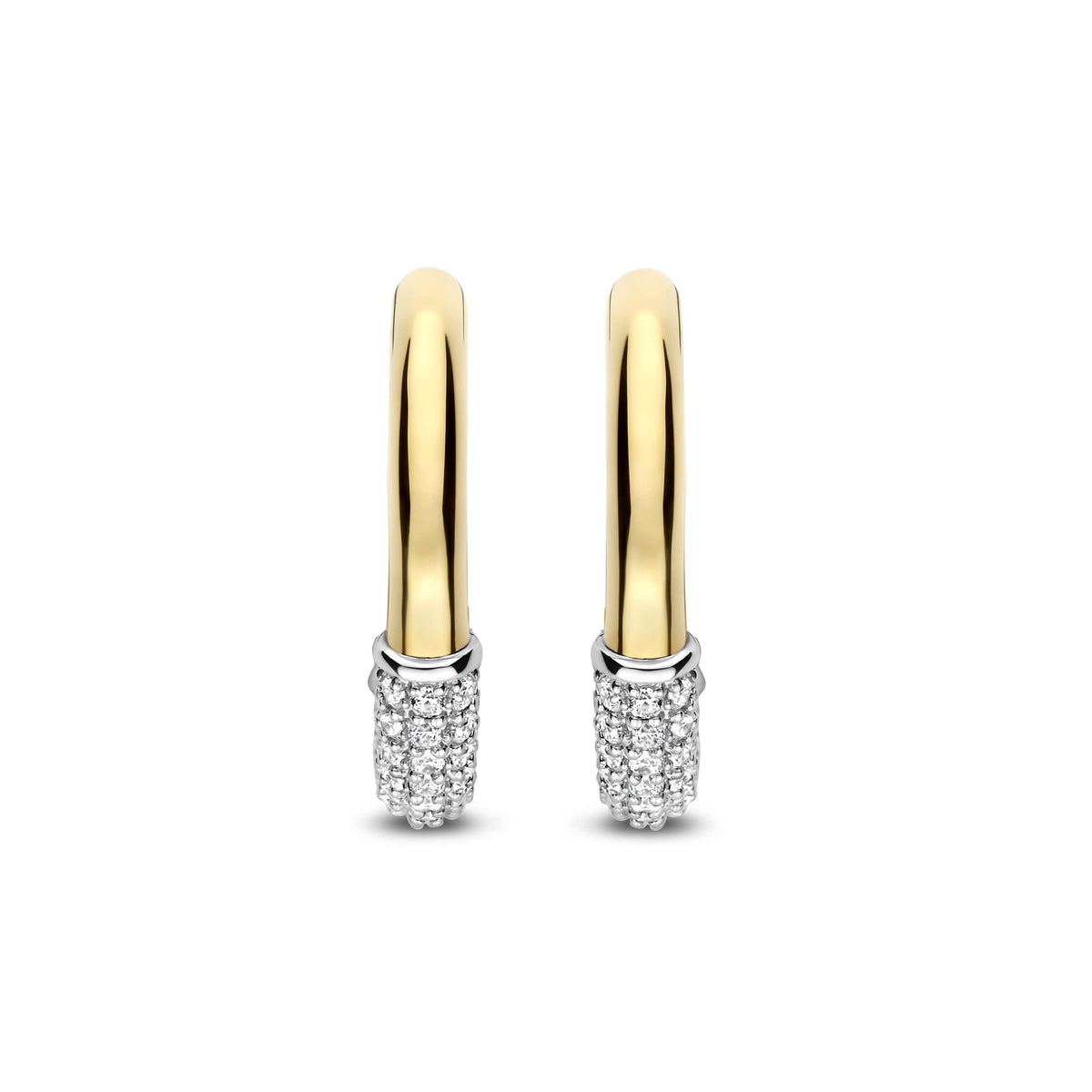Arc of Sparkle Huggie Earrings by TI SENTO