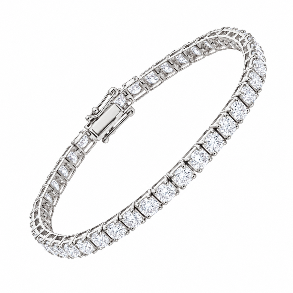 5.00 CT Round Lab Diamonds Tennis Bracelete in White Gold by LAB DIAMONDS
