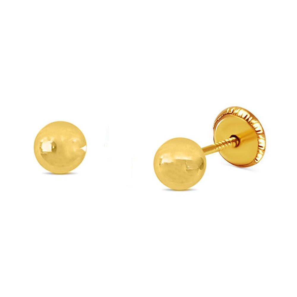 6mm Ball Stud Earrings 14K - SHOPKURY.COM
