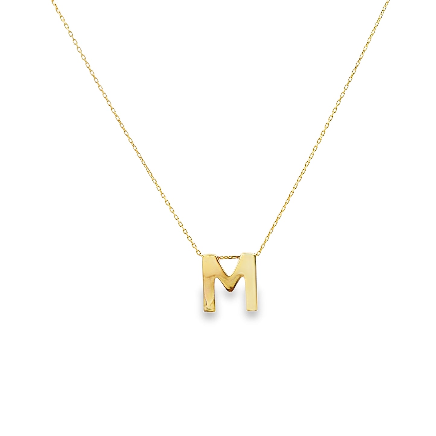 Gold Initial M Necklace - SHOPKURY.COM