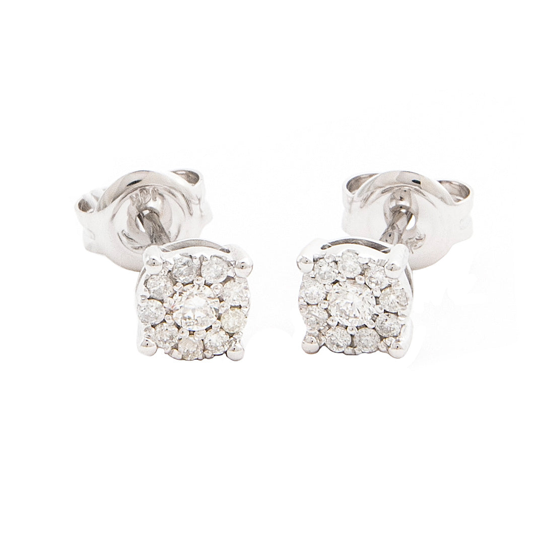 .20ct Diamonds White Gold Stud Earrings by KURY COLLECTION