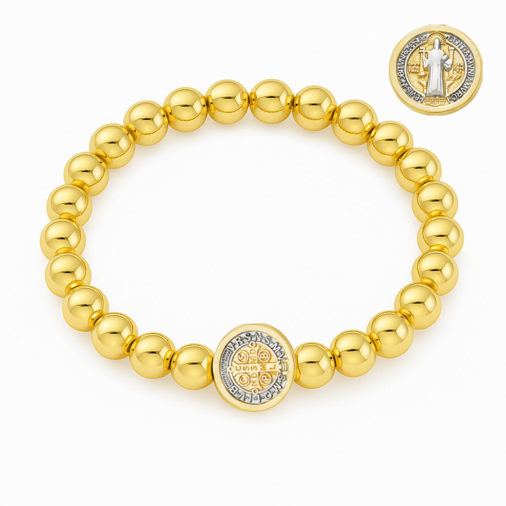 San Benito 6MM Gold Fill Bead Bracelet - SHOPKURY.COM