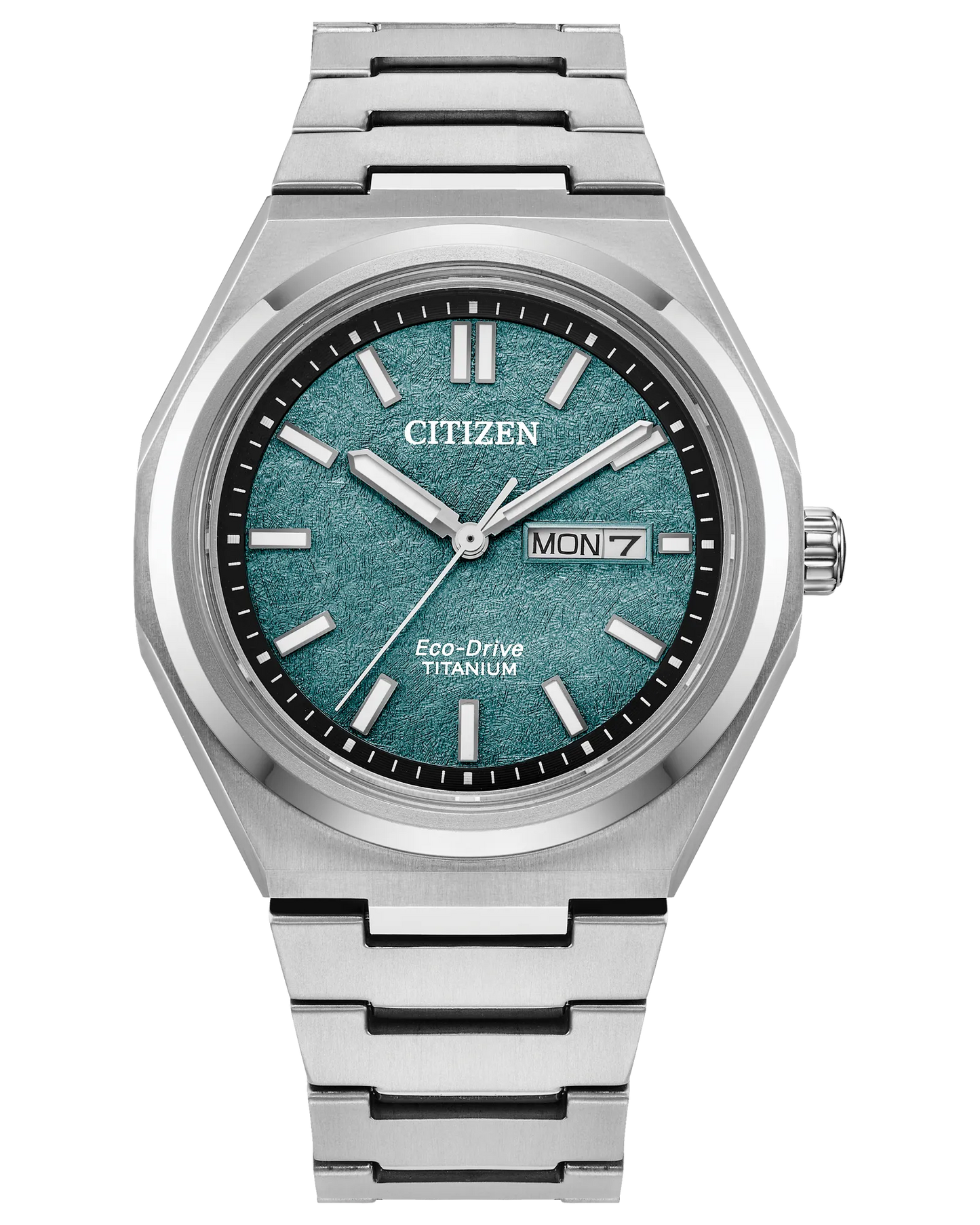 Zenshin Three Hand Super Titanium Watch Turquoise by CITIZEN