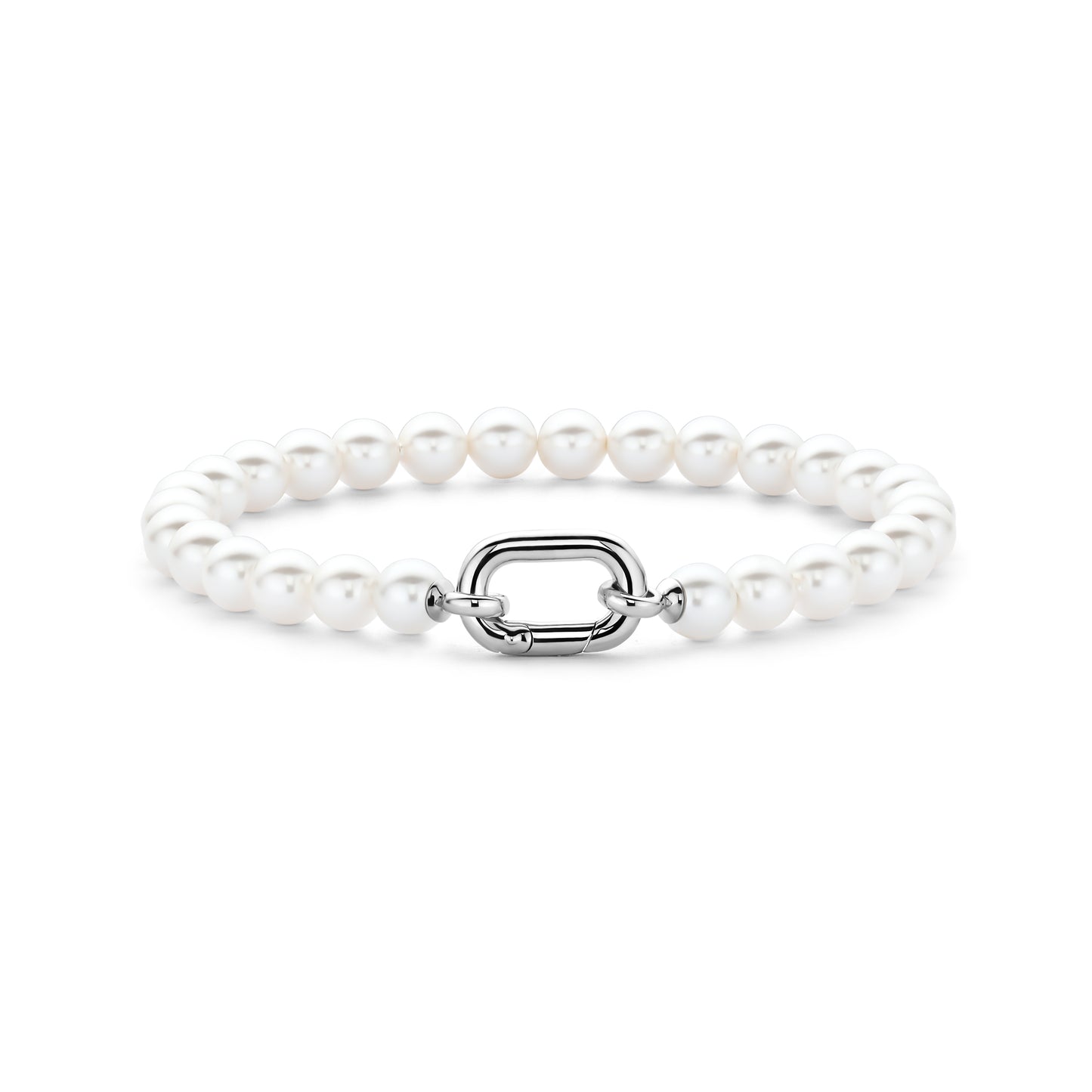 Pearl Silver Clasp Bracelet - SHOPKURY.COM