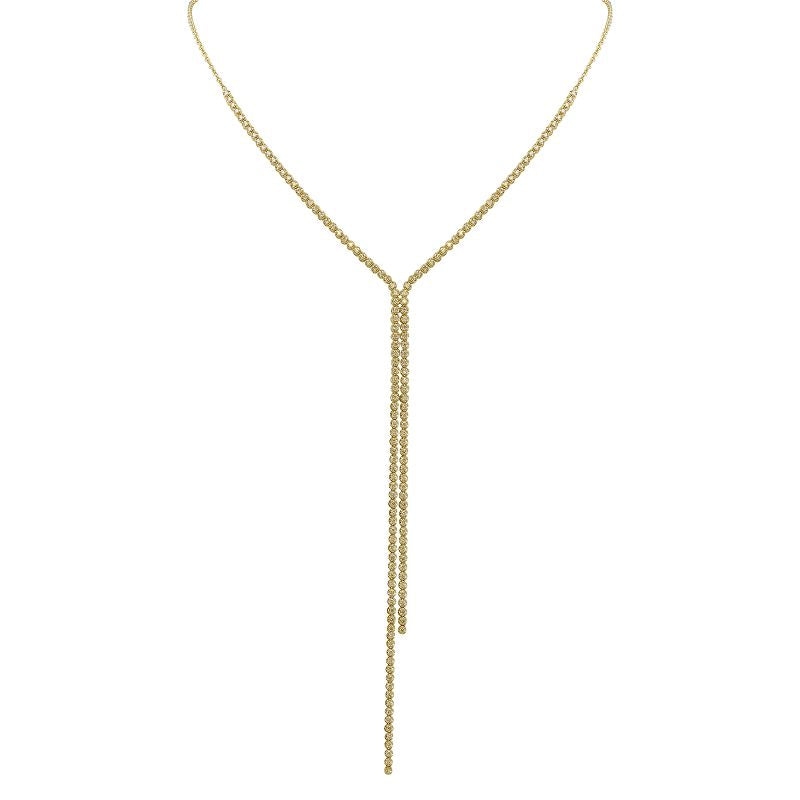 Diamond Tennis Necklace Double Lariat - SHOPKURY.COM