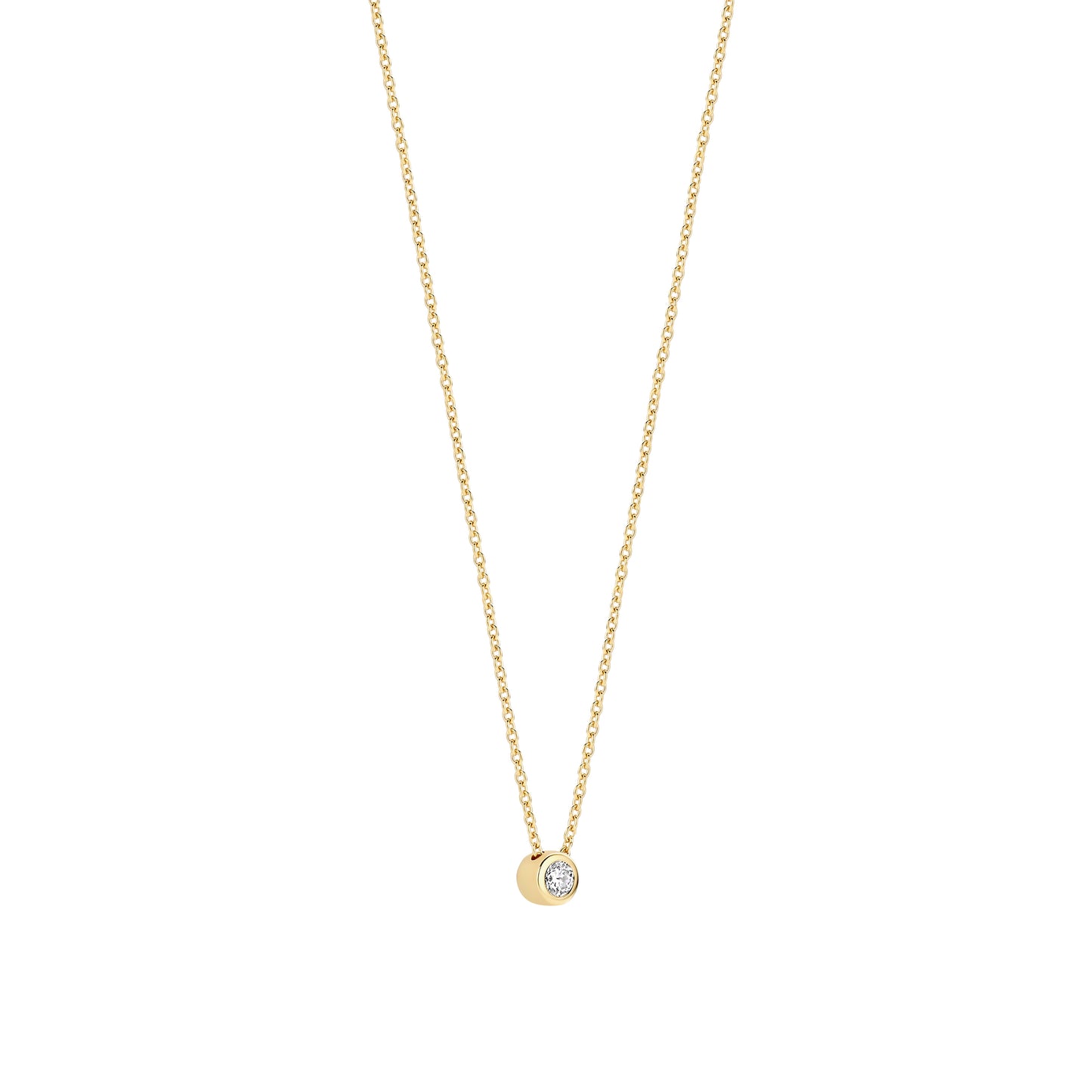 Solitaire Dot Golden Necklace by TI SENTO