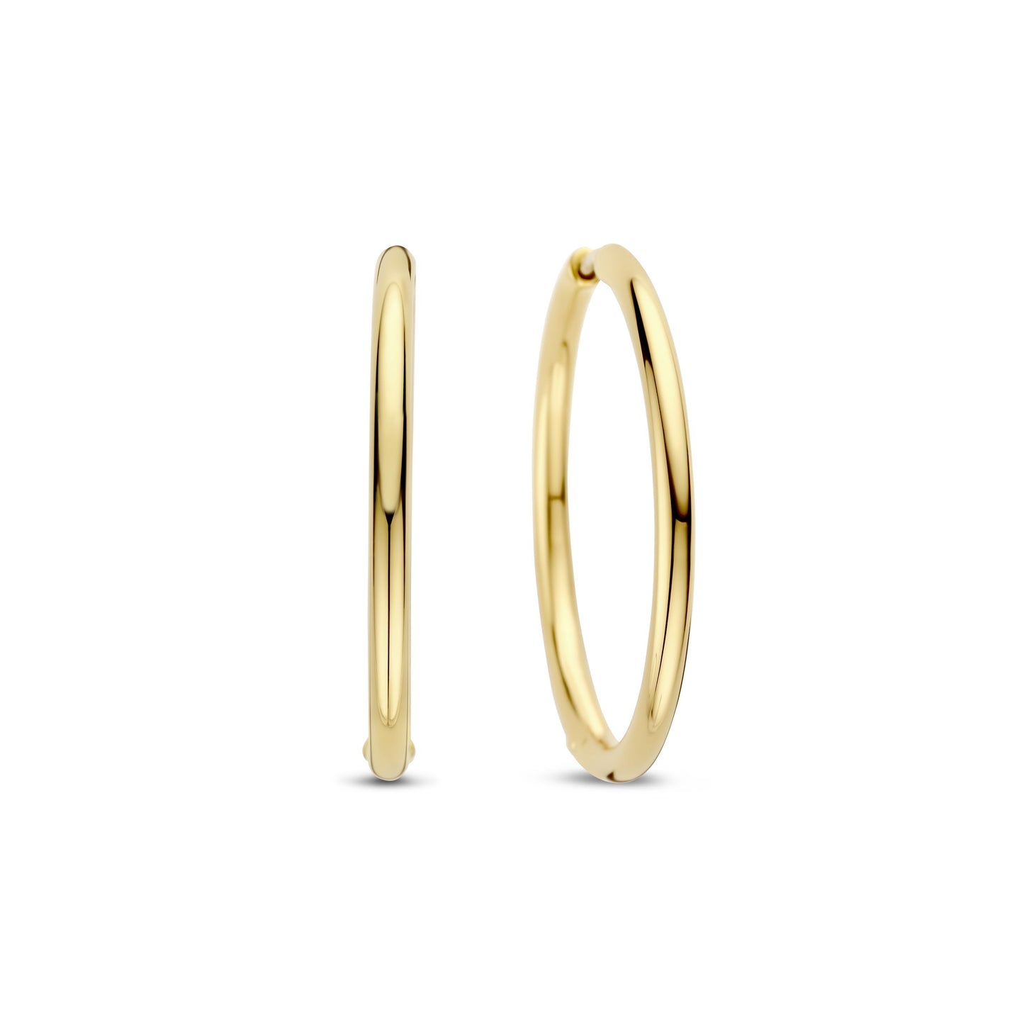 Classic 35MM Golden Hoop Earrings - SHOPKURY.COM