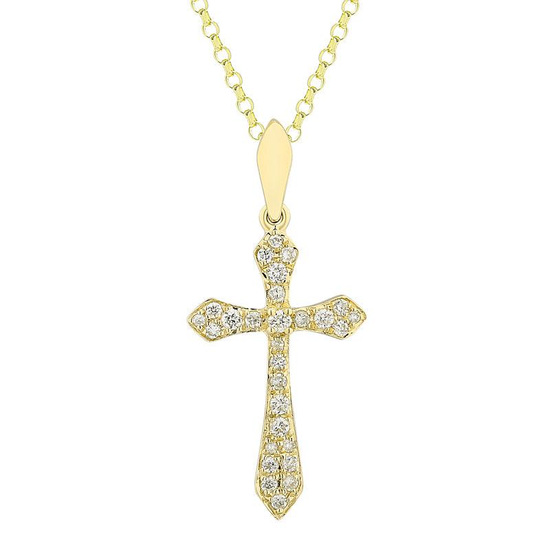 Diamond Cross 19MM Necklace by KURY COLLECTION