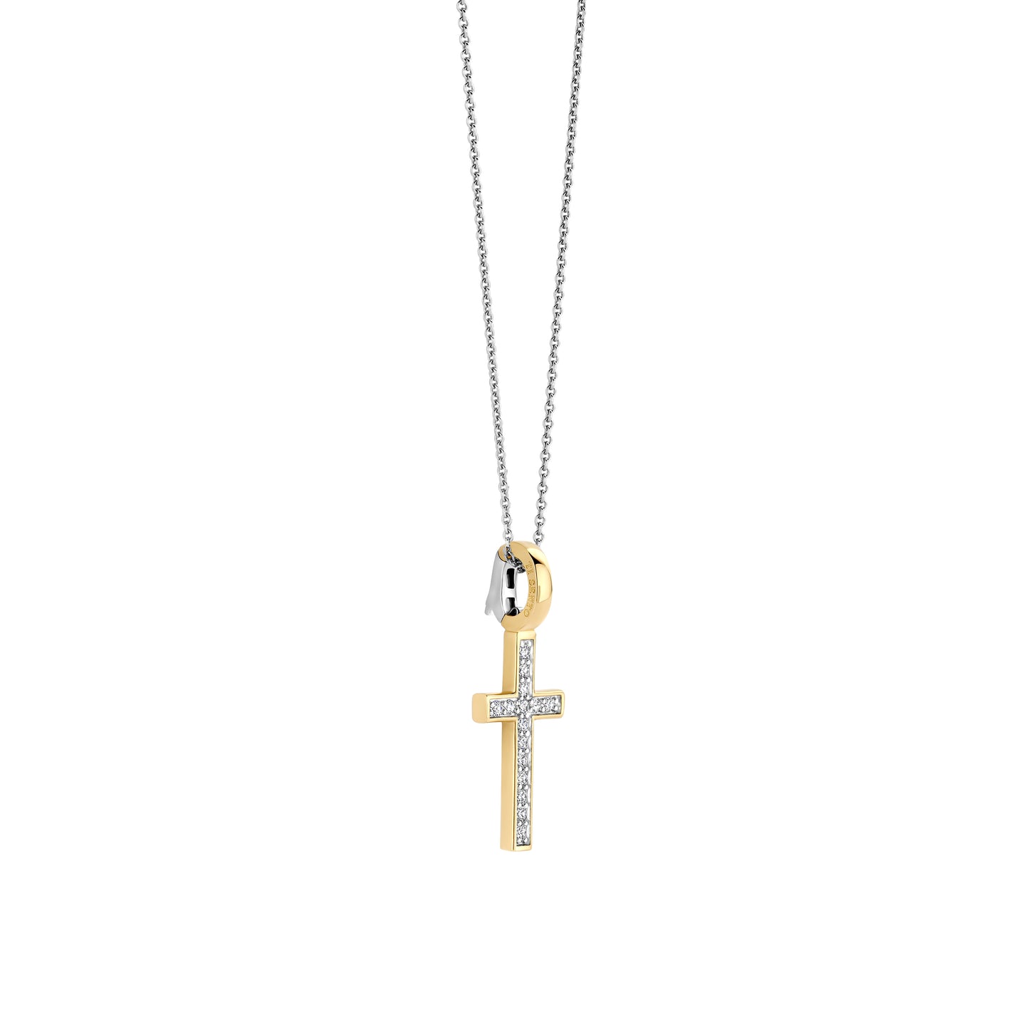 Sparkling Cross Golden Necklace - SHOPKURY.COM