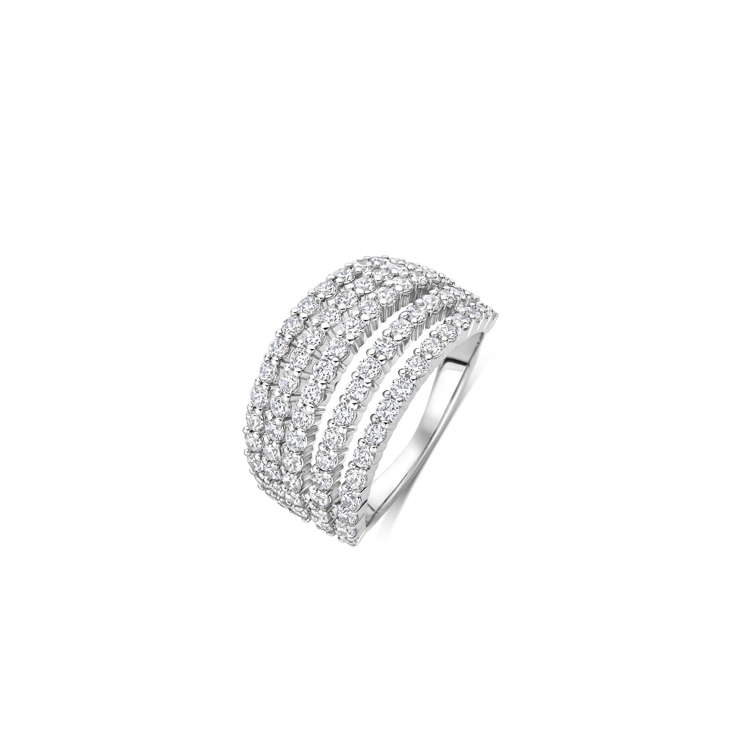 Tinsel Five Link Zirconia Ring by TI SENTO