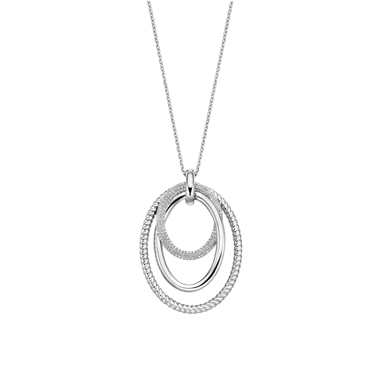 Oval Icon Silver Necklace by TI SENTO