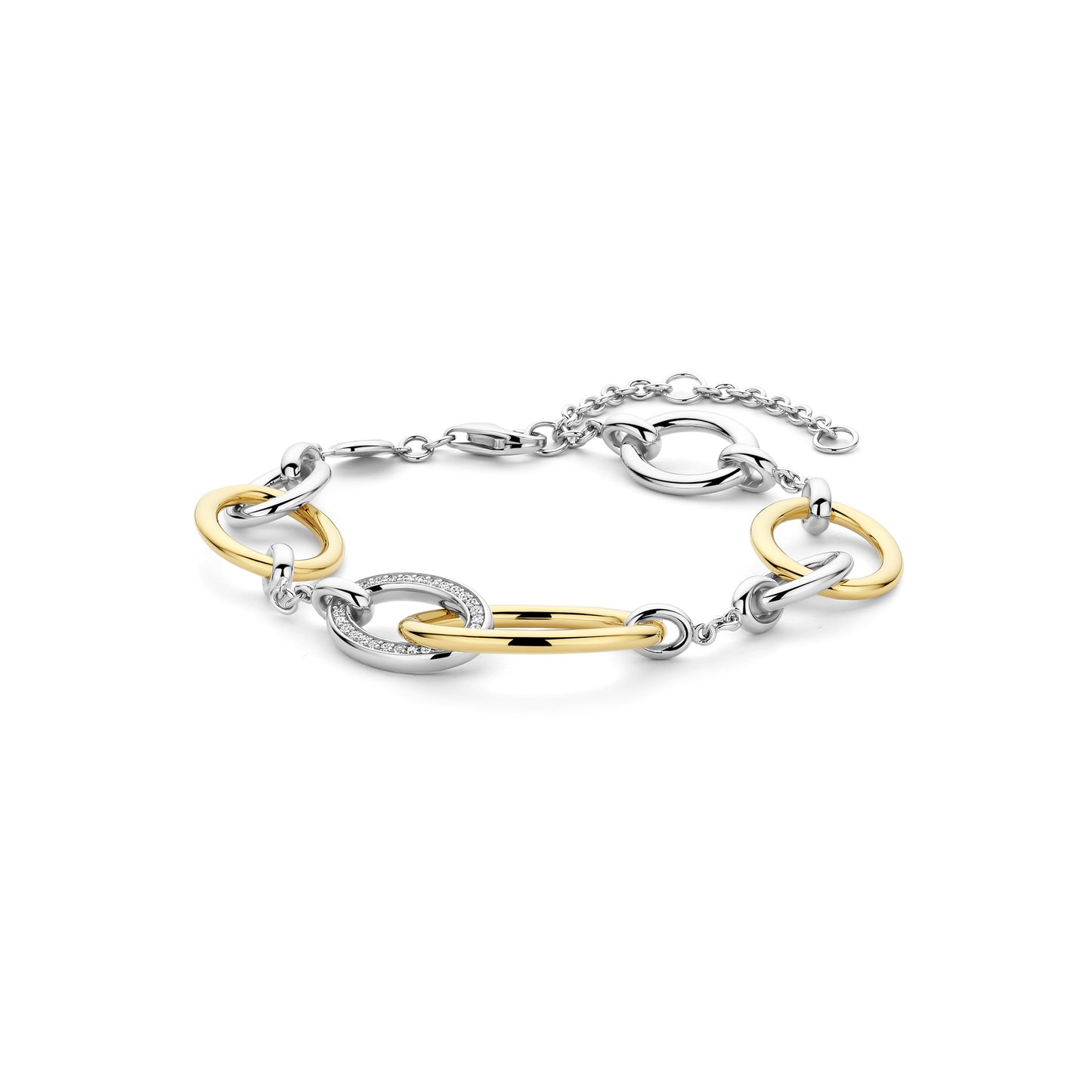 Oval Icon Two Tone Bracelet by TI SENTO