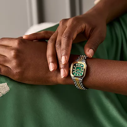 Meggie Two-Tone Green Mother Pearl 29MM Watch - SHOPKURY.COM