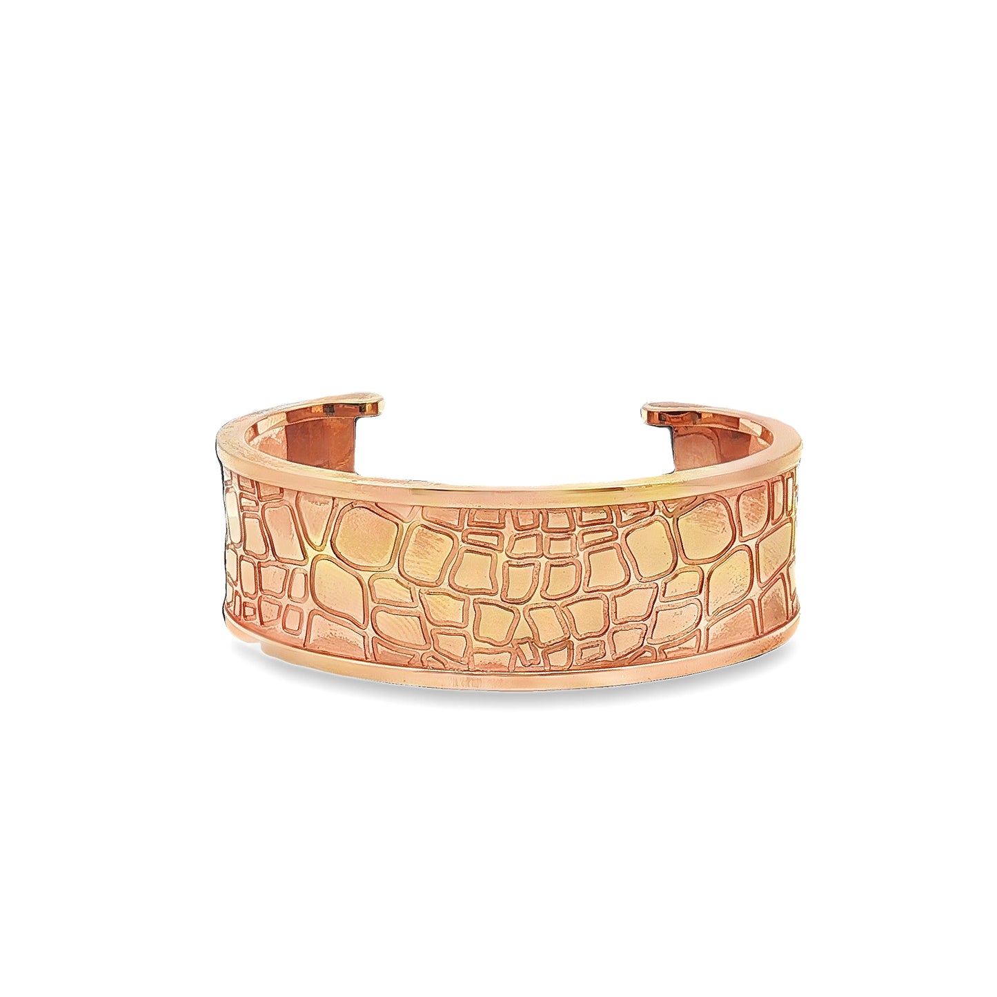 Bangle Cuff Bracelet with Snake Skin Texture - SHOPKURY.COM