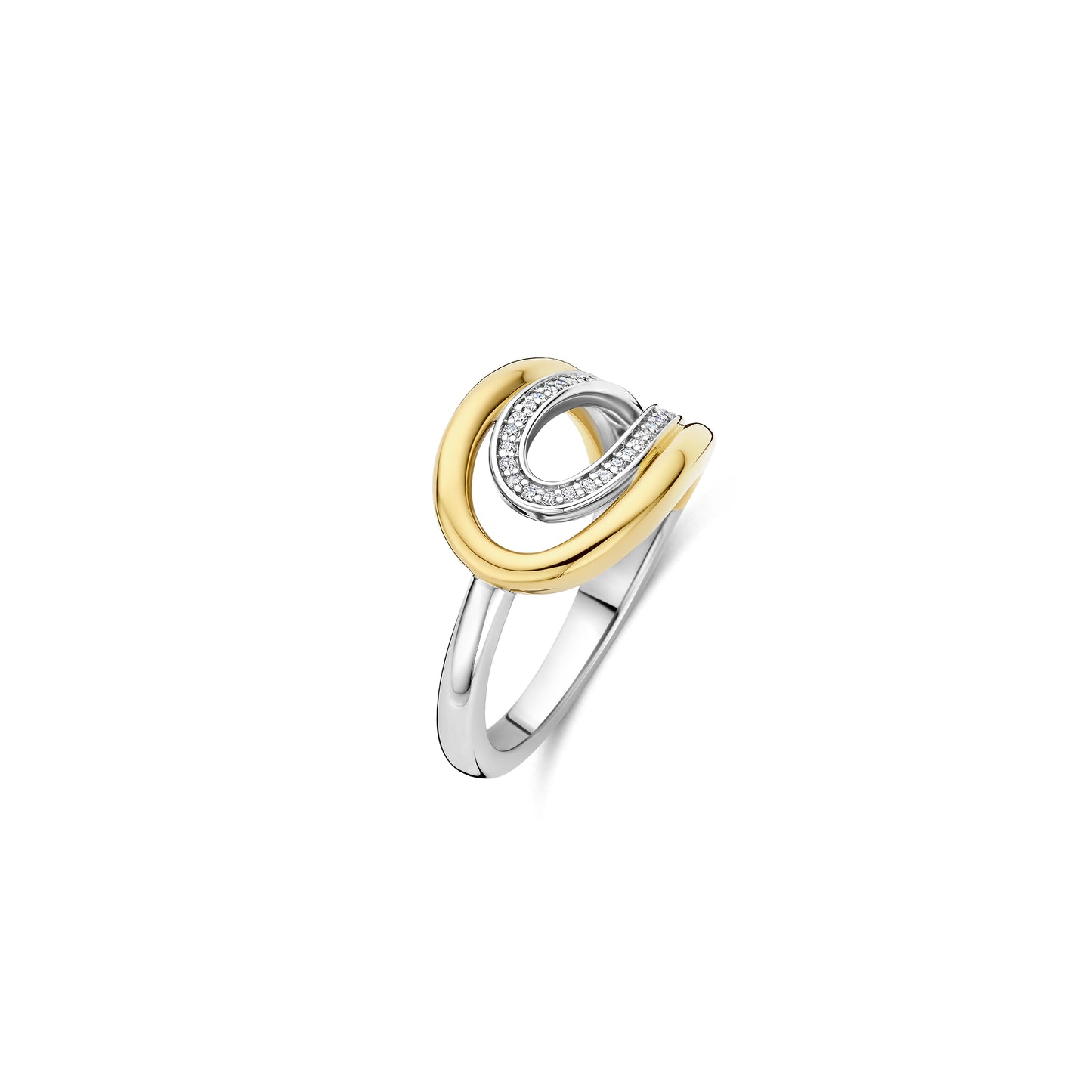 Oval Icon Two Tone Ring by TI SENTO