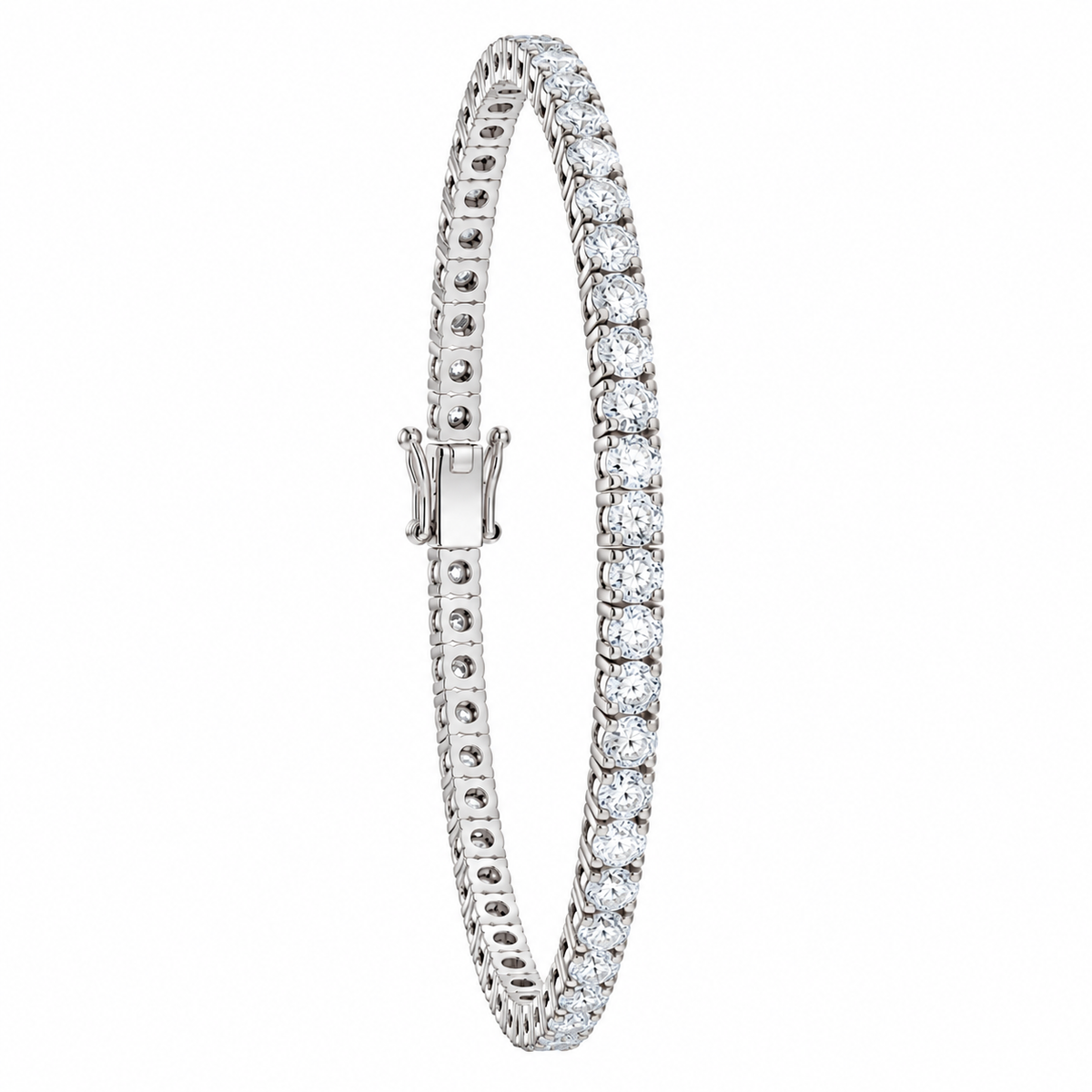 2.25 CT Round Lab Diamonds Tennis Bracelete in White Gold by LAB DIAMONDS
