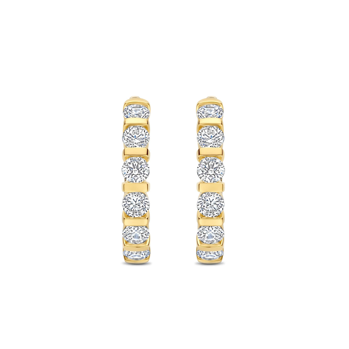 Sequence Golden Huggie Earrings 25.5MM by TI SENTO