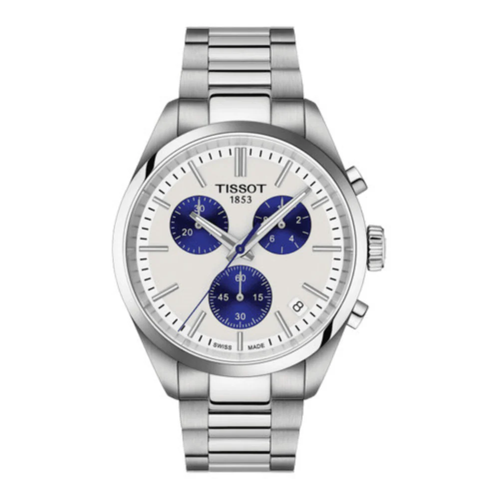 PR 100 White Dial with Blue Chronograph 40MM Watch - SHOPKURY.COM