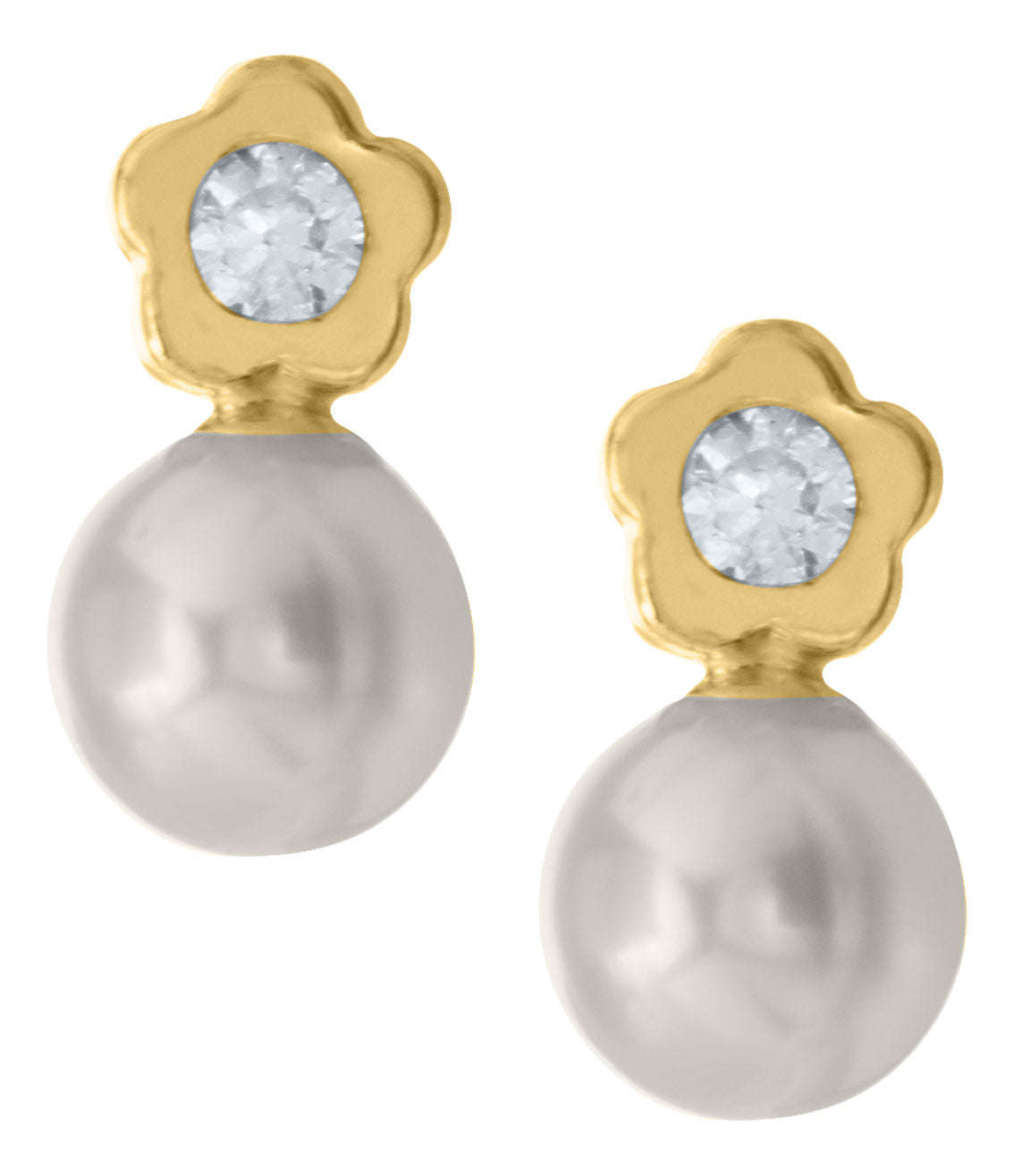 Flower Pearl Kids Stud Earrings by KIDDIE 4 KIDS