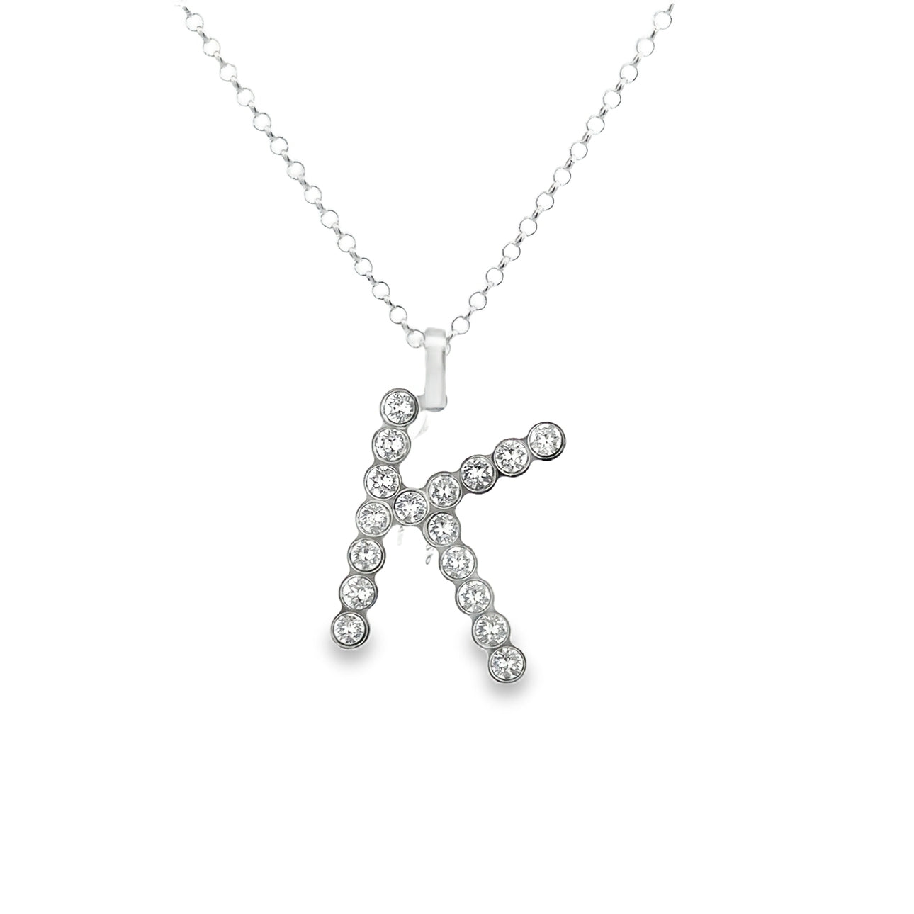 Initial K Pendant with Swarovski Elements - SHOPKURY.COM