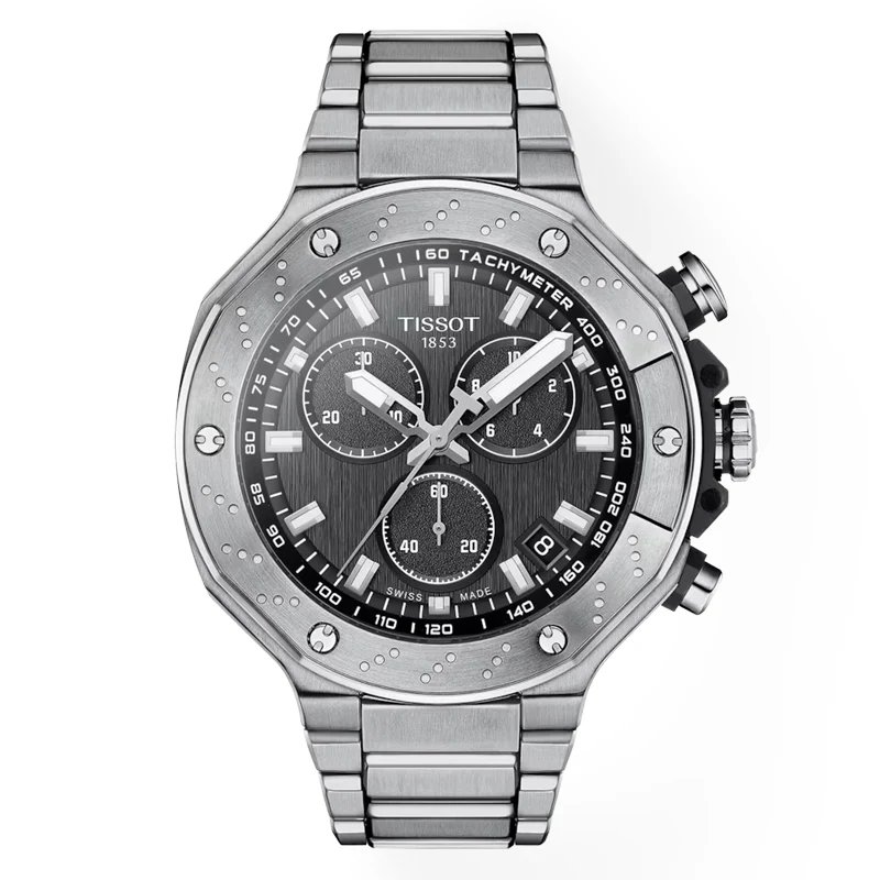 T-Race 45MM Black Dial Watch - SHOPKURY.COM