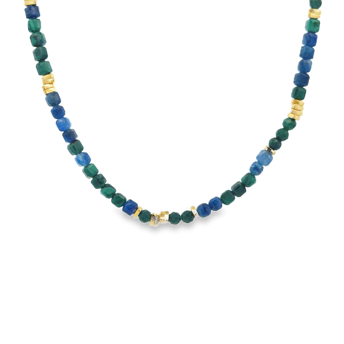 Malachite and Kyanite Stones Kids Necklace by KURY COLLECTION