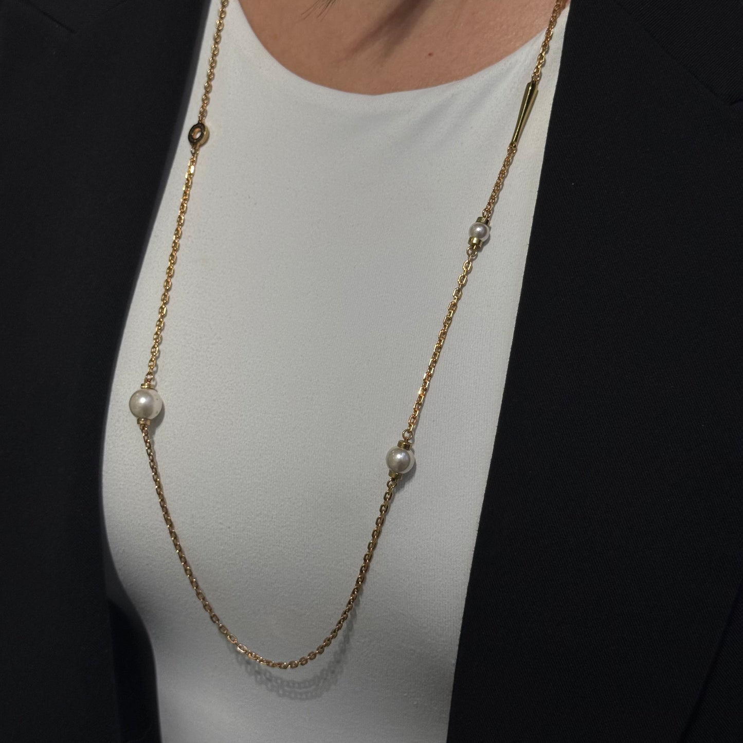 Trilogy Long Pearl Necklace - SHOPKURY.COM
