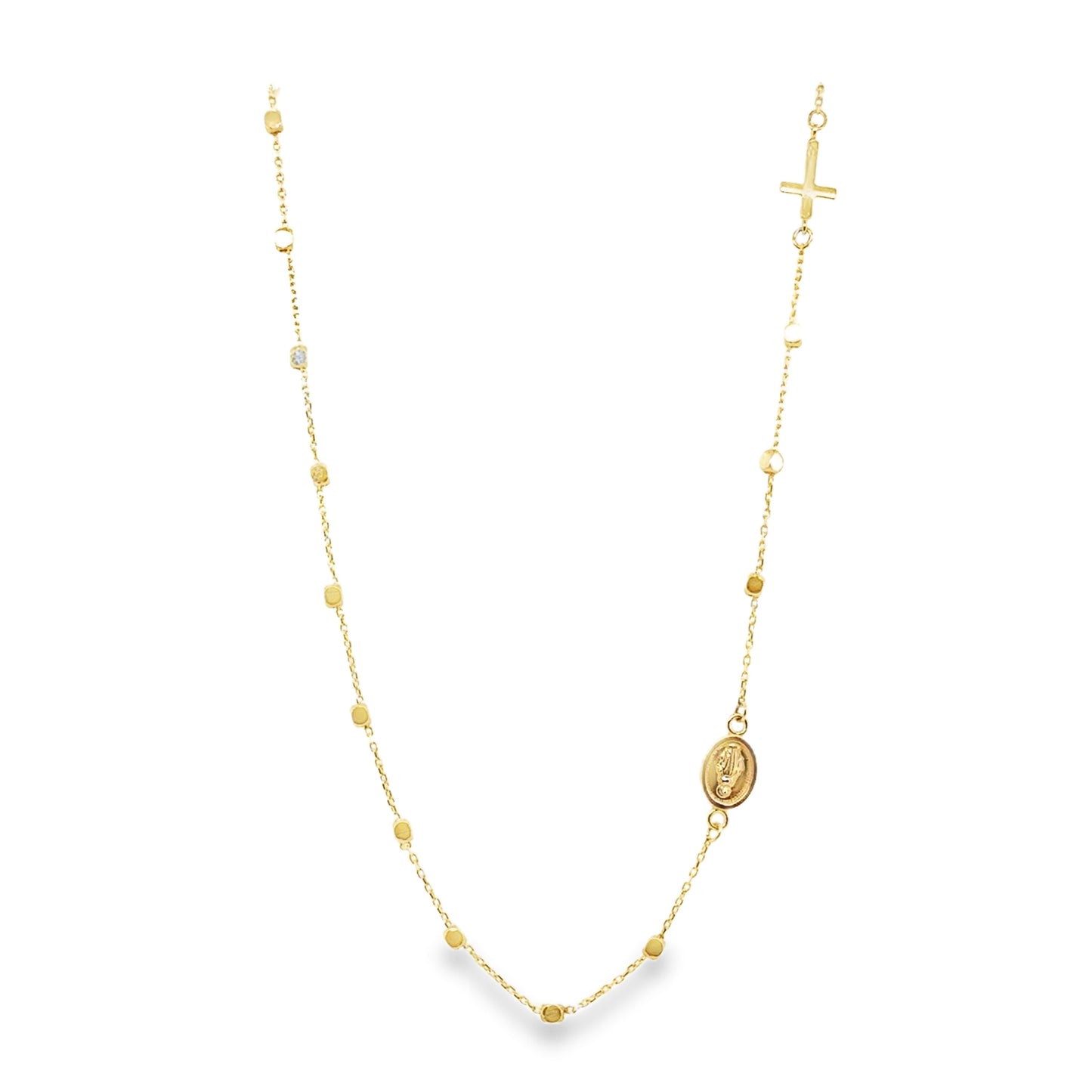 Virgen Milagrosa Rosary Necklace - SHOPKURY.COM