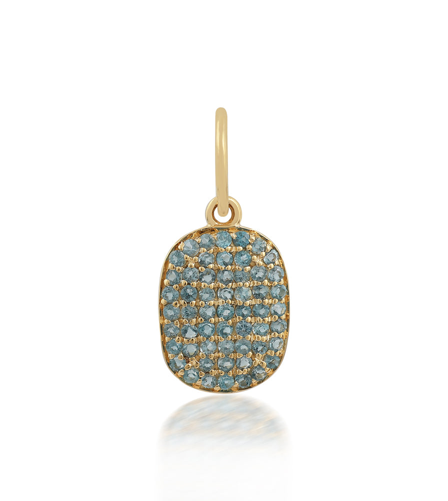 Rounded Blue Topaz Pendant - SHOPKURY.COM