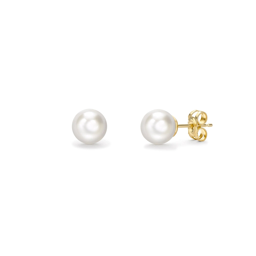 7MM Pearl Stud Earrings - SHOPKURY.COM