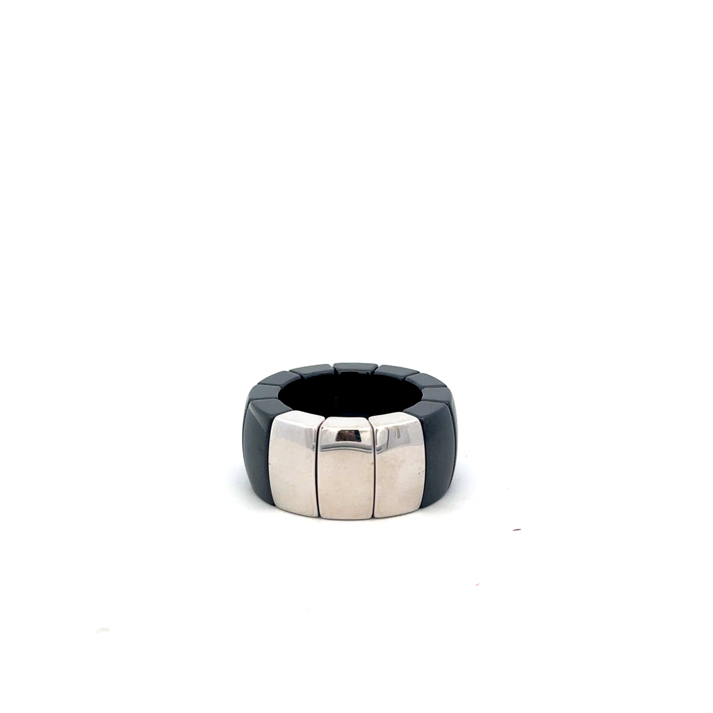Aura Black Ceramic and White Gold Ring (Size 6) - SHOPKURY.COM