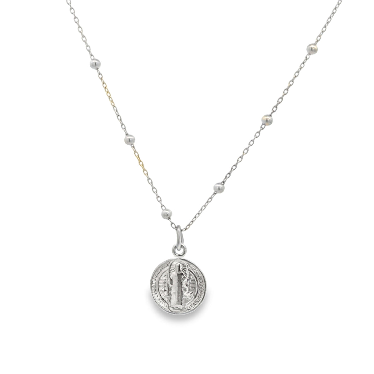 San Benito Silver Beaded Kids Necklace by KURY COLLECTION