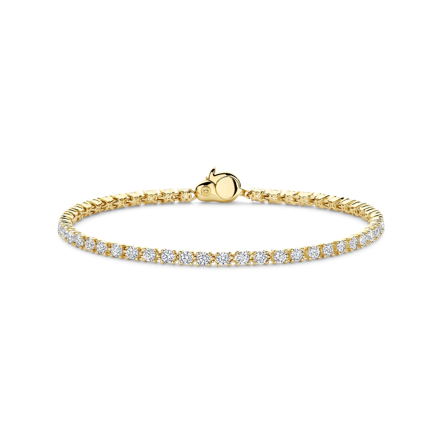 Sparkling Tennis Bracelet 3MM - Golden - SHOPKURY.COM