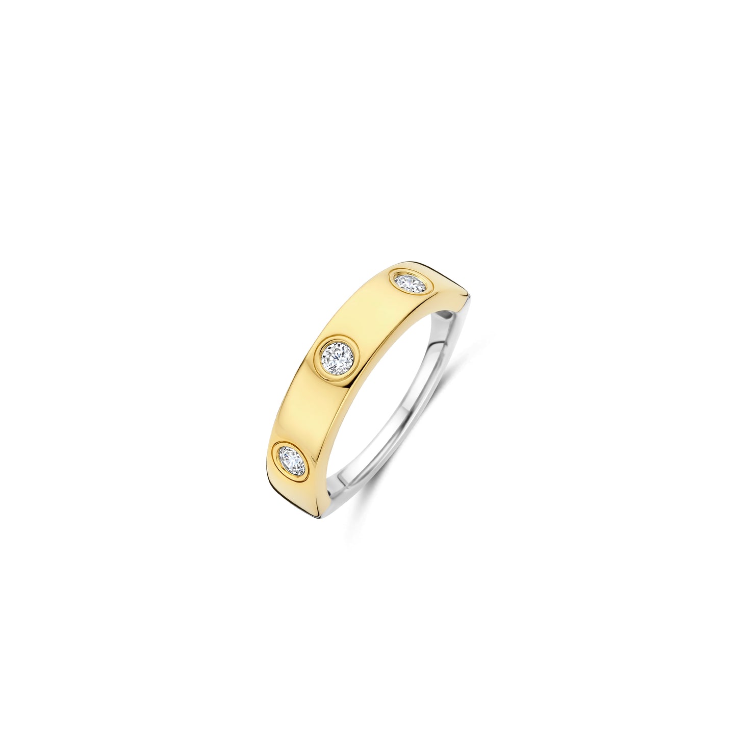 Speckled Zirconia Stackable Ring by TI SENTO