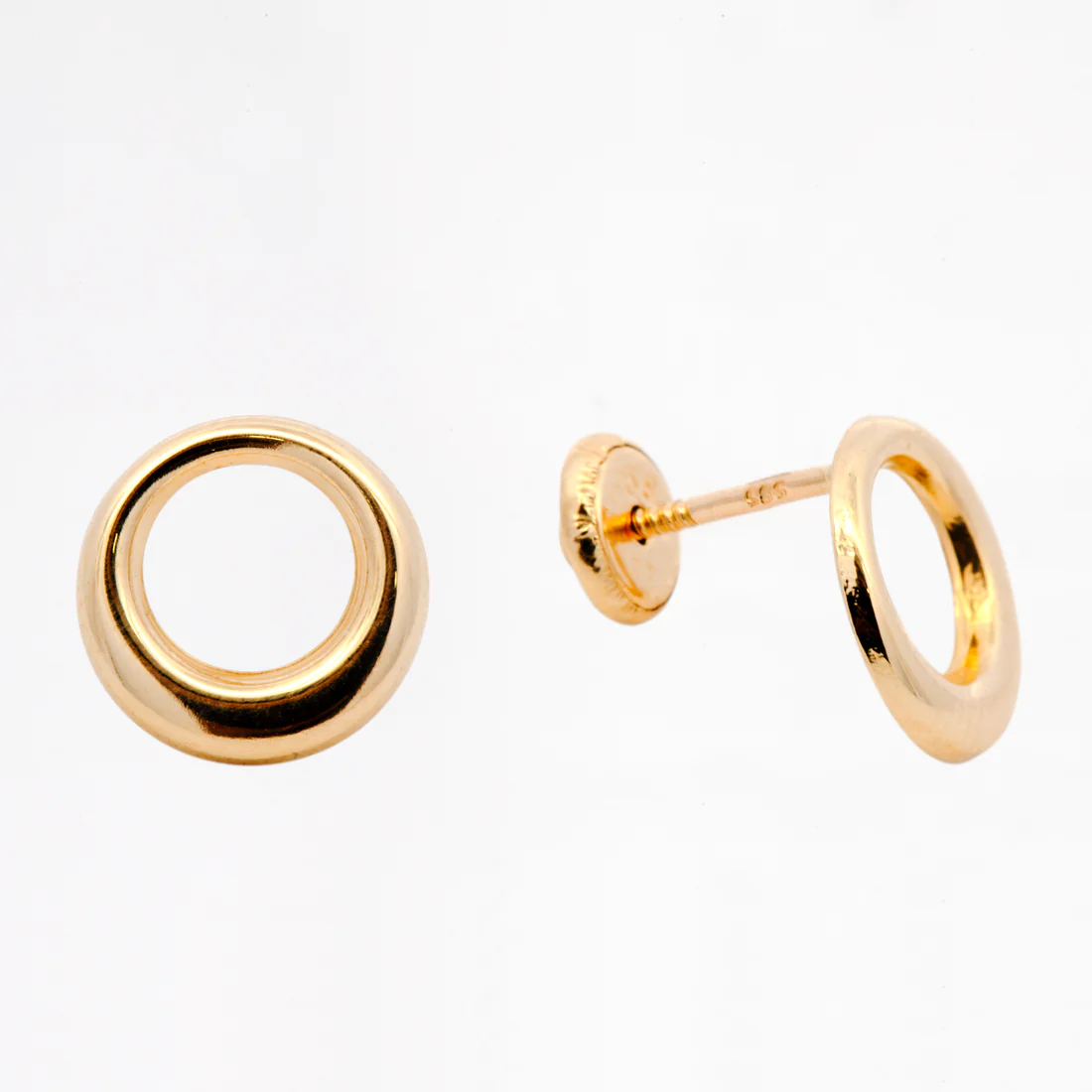Open Circle Stud Earrings by KURY COLLECTION
