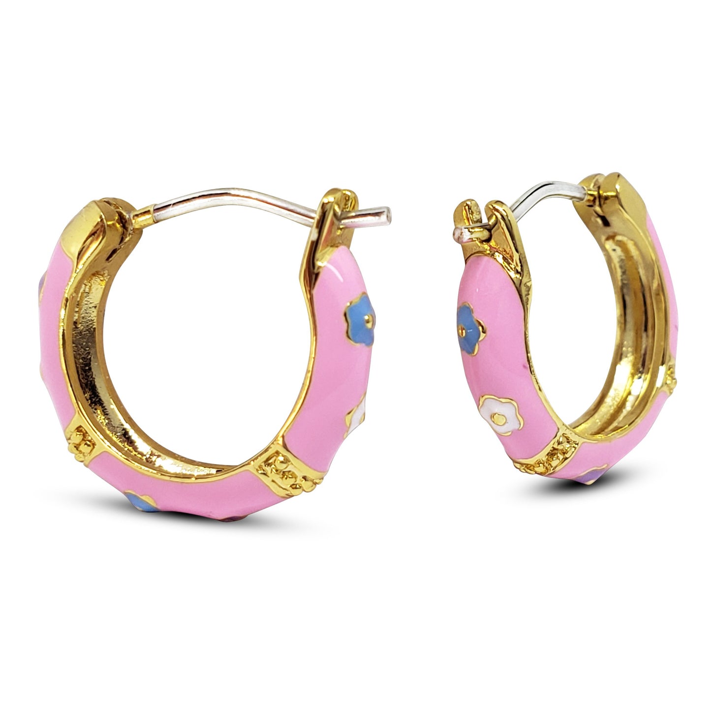 Pink Enamel Kids Earrings - SHOPKURY.COM
