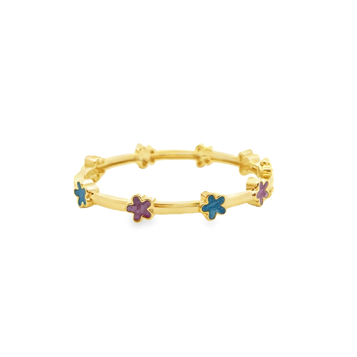 Blue and Purple Flowers Kids Bracelet - SHOPKURY.COM