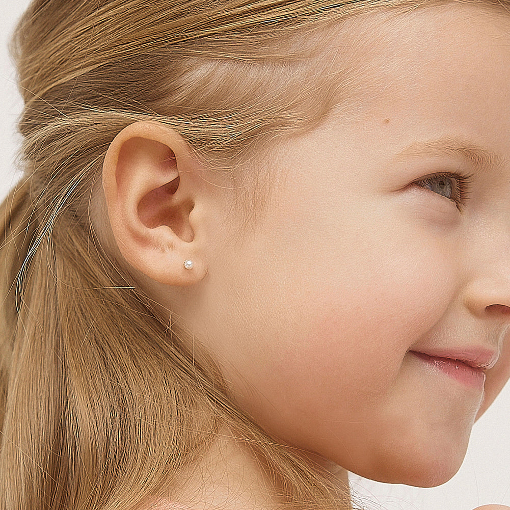 Kids 3MM Cultured PearlStud Earrings - SHOPKURY.COM