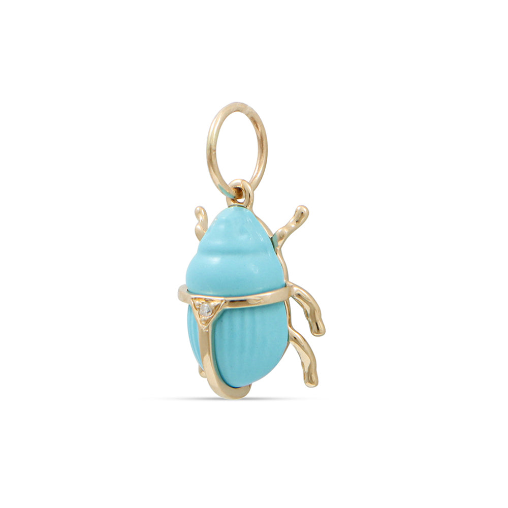 Turquoise Scarab Pendant - SHOPKURY.COM
