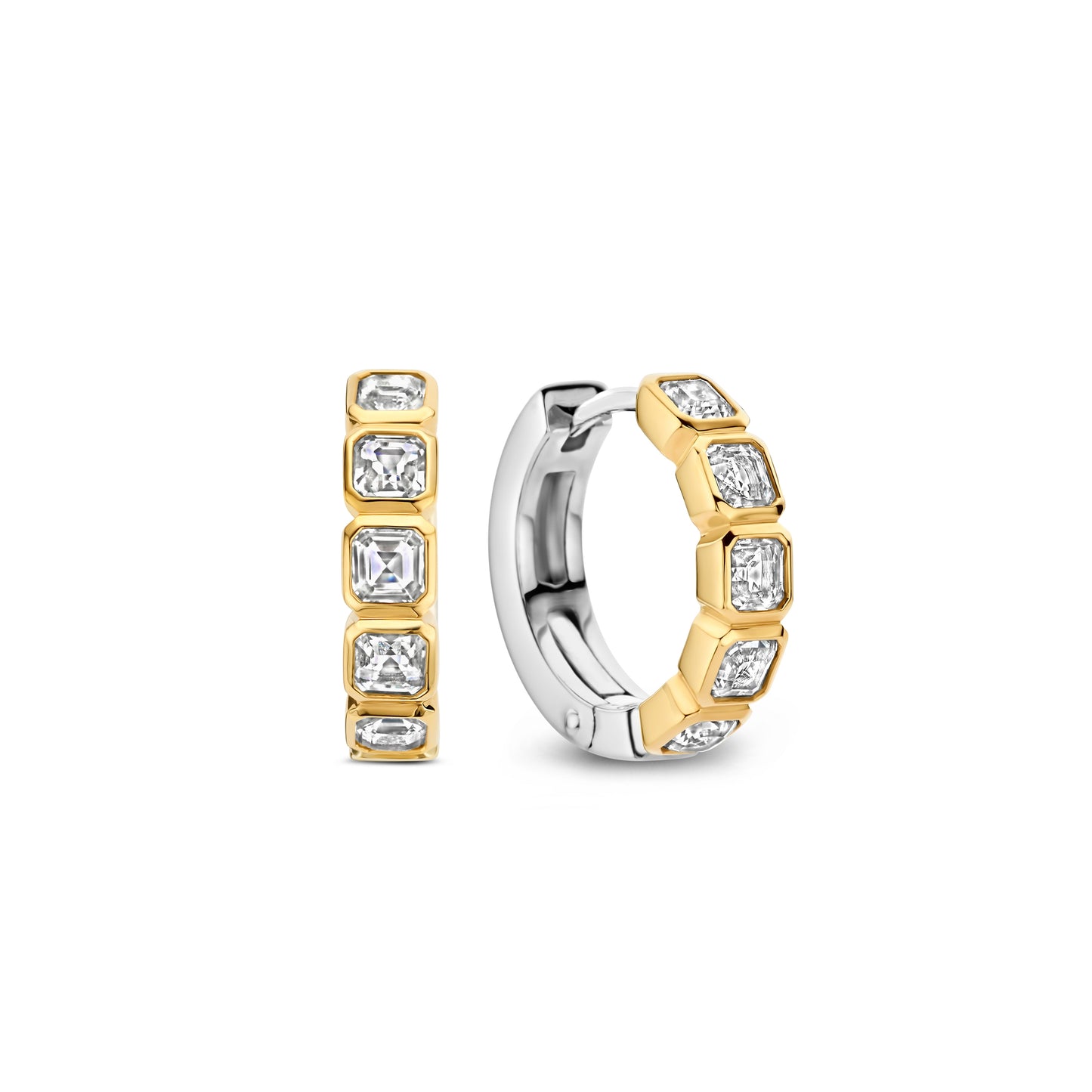 Asscher Huggie Earrings - SHOPKURY.COM