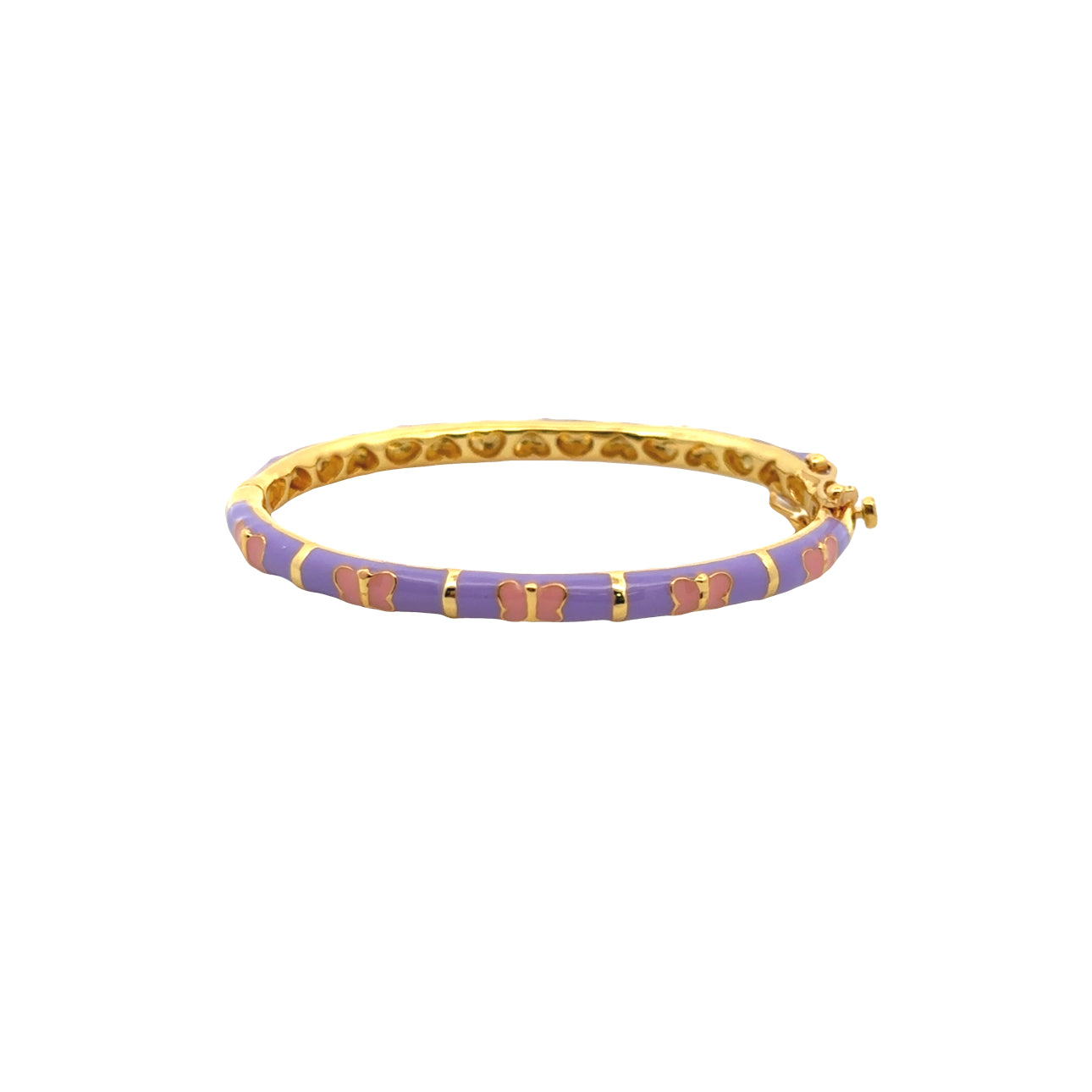 Purple and Pink Butterflies Kids Bangle Bracelet - SHOPKURY.COM