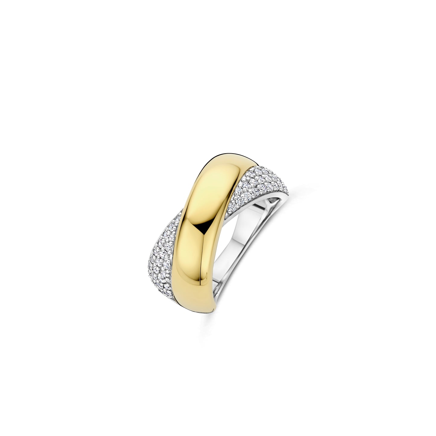 Bold Curve Ring by TI SENTO