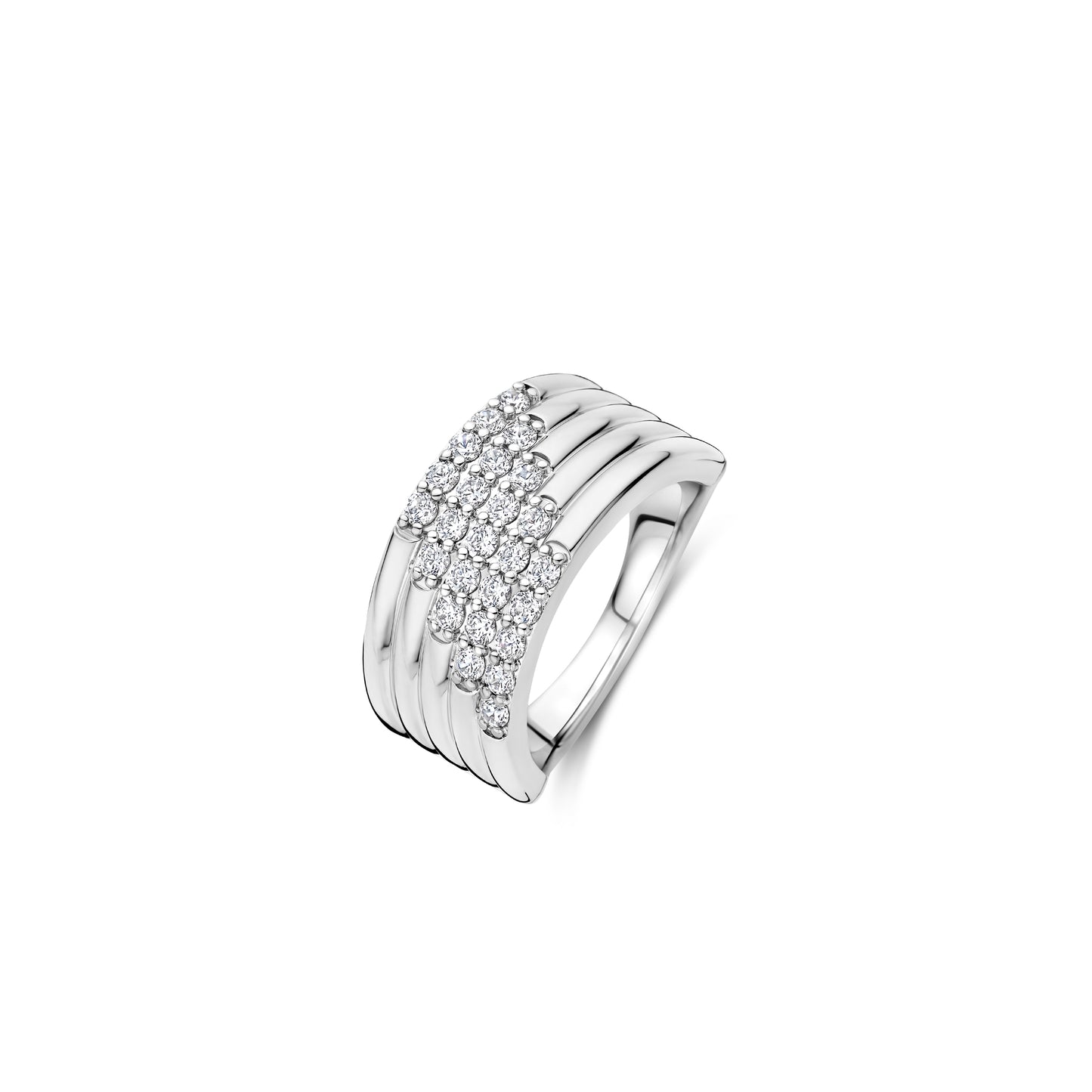 Trails Silver Wide Ring by TI SENTO