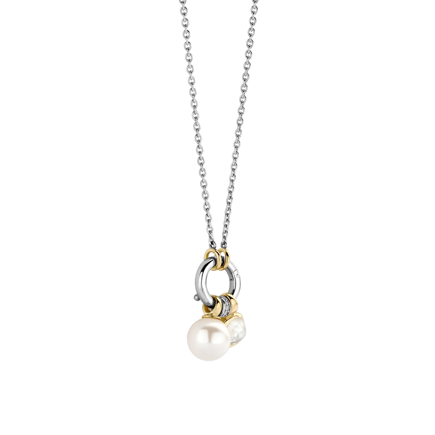 Pearl and Quartz Charms Necklace - SHOPKURY.COM